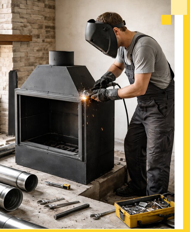 Продажа и установка металлических каминов в Благовещенске под ключ