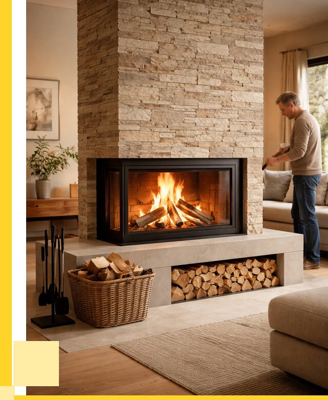 Дровяной камин под ключ в Благовещенске от 203140 р. | ЭриданБгн