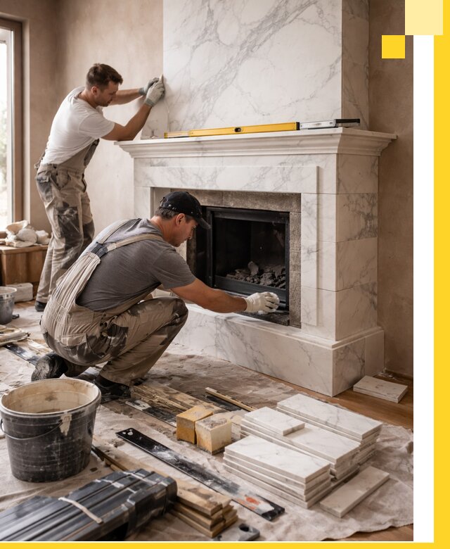 Отделка каминов в Благовещенске качественные облицовочные работы