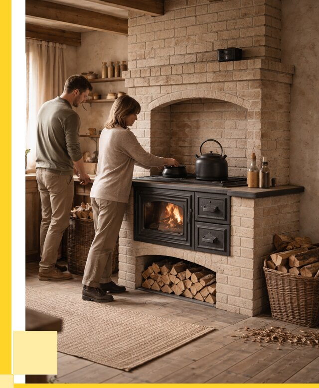 Печи с плитой в Благовещенске от 45707 р. | ЭриданБгн — кирпичная печь