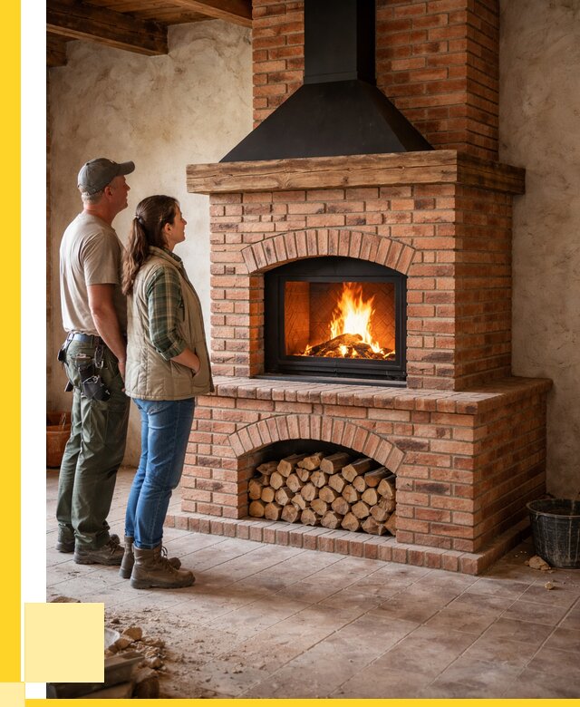 Печи камины из кирпича в Благовещенске от 121884 р. | ЭриданБгн