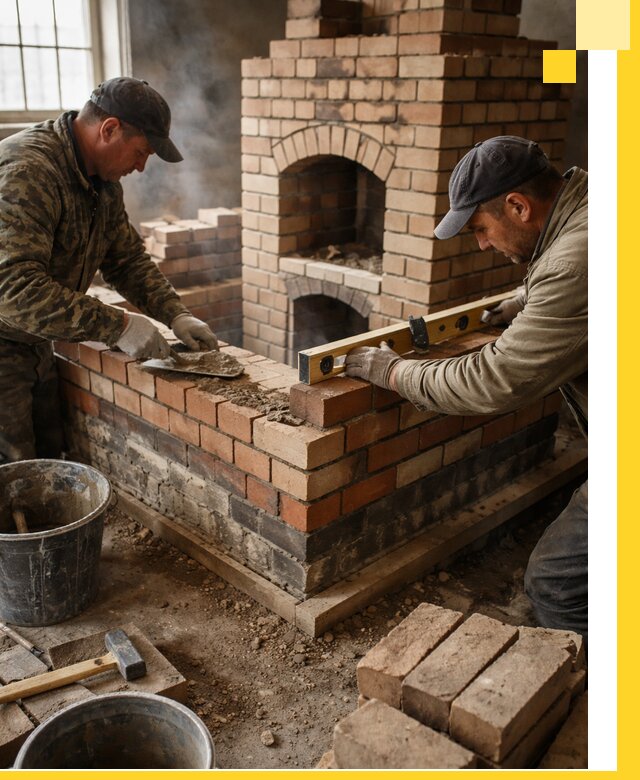 Изготовление и монтаж печей и каминов из кирпича в Благовещенске