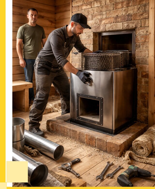 Монтаж банных печей под ключ в Благовещенске от 18283 р., ЭриданБгн