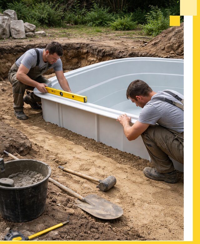 Производство и установка пластиковых бассейнов в Благовещенске под ключ
