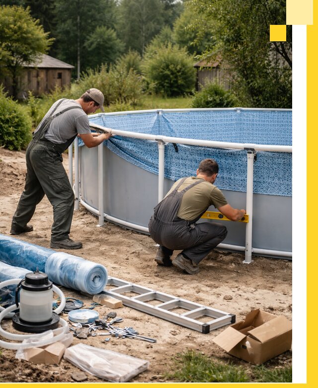 Установка и монтаж каркасных бассейнов в Благовещенске под ключ