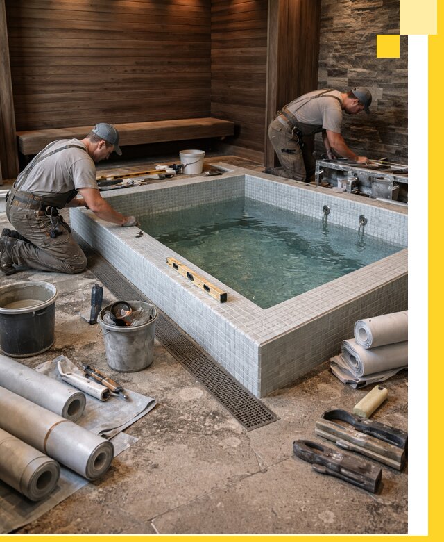 Установка и строительство бассейнов для сауны в Благовещенске