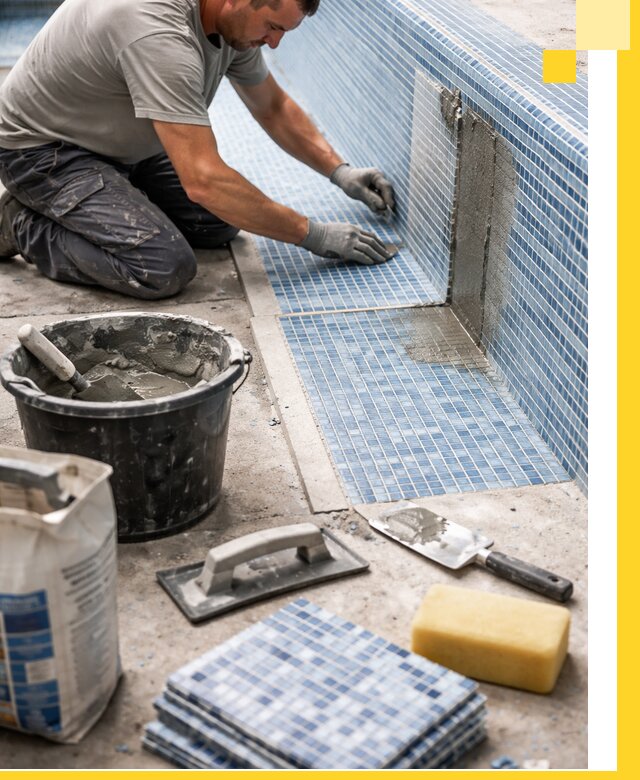 Укладка и ремонт мозаики для бассейнов под ключ в Благовещенске