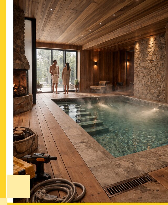 Проекты бань с бассейном под ключ в Благовещенске от 76178 р., ЭриданБгн