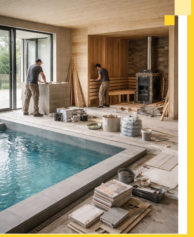 Проектирование и строительство бань с бассейном в Благовещенске