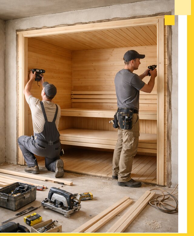 Монтаж саун под ключ в Благовещенске — проектирование и установка