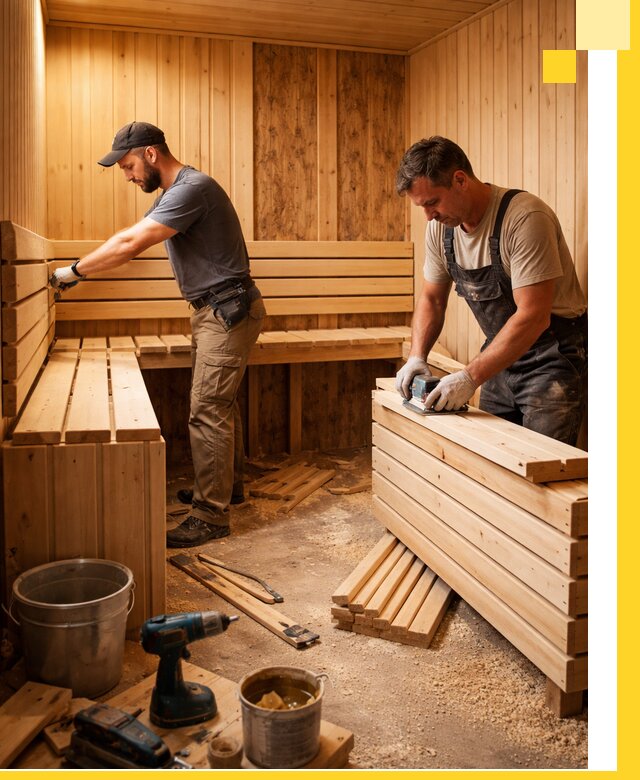 Профессиональный комплексный ремонт саун под ключ в Благовещенске