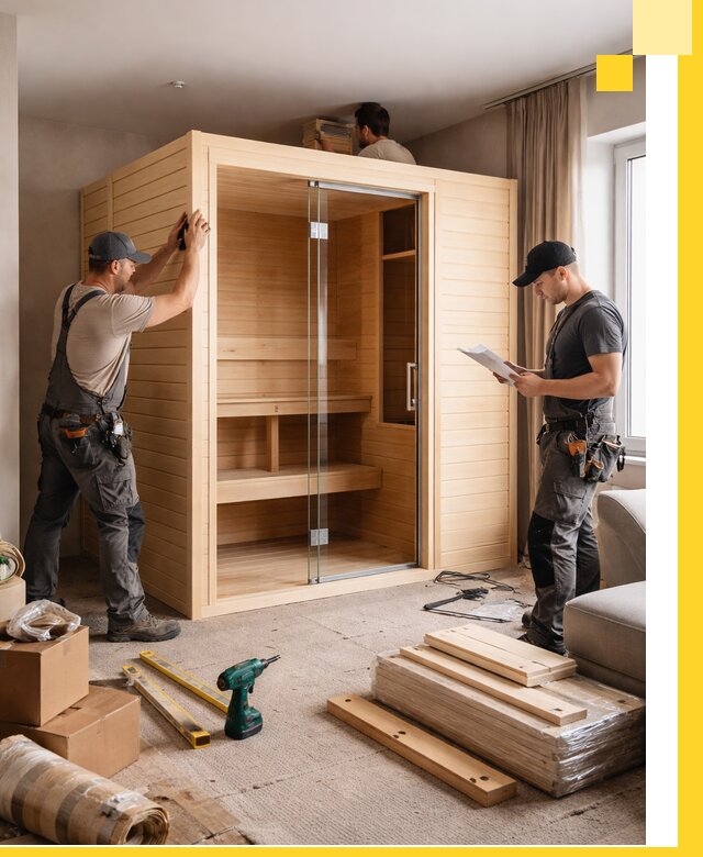 Установка и благоустройство саун в квартире в Благовещенске