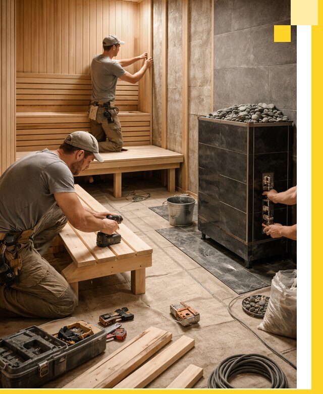 Дизайн и строительство интерьерных саун под ключ в Благовещенске