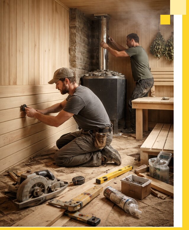 Полное строительство и оснащение парных под ключ в Благовещенске