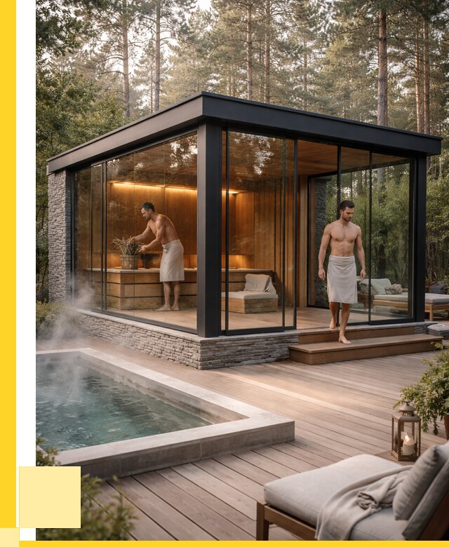 Стеклянные бани и двери в Благовещенске от 457065 р. | ЭриданБгн