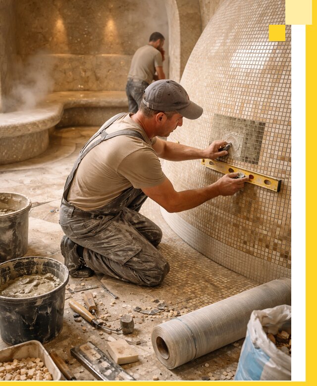 Хамам под ключ в Благовещенске: проектирование, строительство, отделка