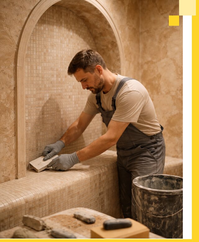 Профессиональная отделка хамамов с мозаикой под ключ в Благовещенске