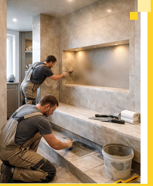 Профессиональное строительство хамама в квартире в Благовещенске